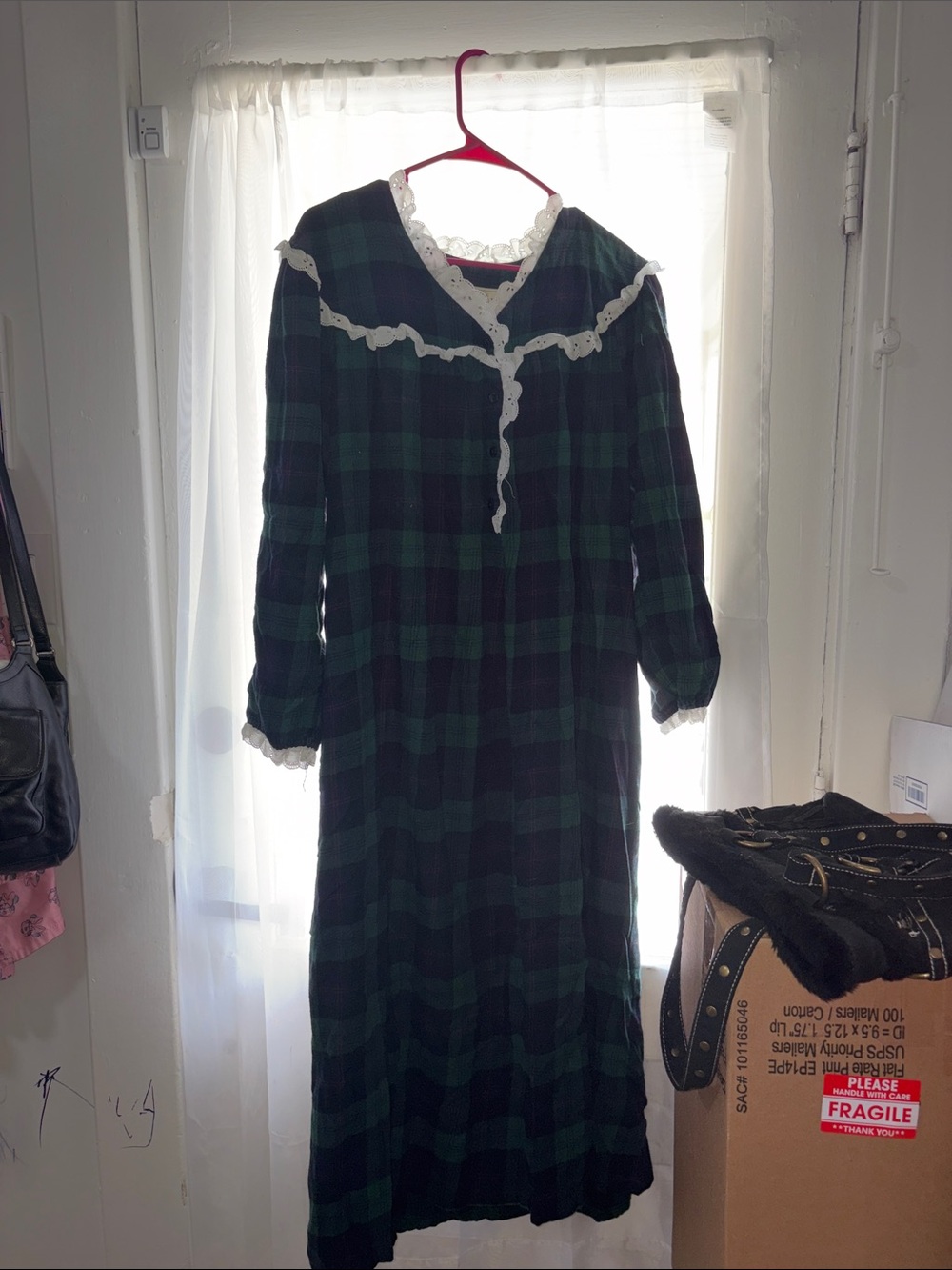 1990s Victoria’s Secret Authentic Country Cottons Plaid Nightgown